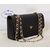 Saffiano leather chain clutch