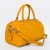 Yellow Saffiano Leather Column Handle Bag