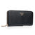 Black Saffiano Leather Zipper Long Wallet