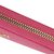 Fuschia Saffiano Leather Zipper Long Wallet