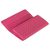 Fuschia Saffiano Leather Cutout Button Flap Closure Wallet