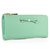 Light Green Saffiano Leather Bowknot Wallet