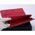 Fuschia Saffiano Leather Button Closure  Long Wallet