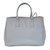 Light Blue Saffiano Leather Classic Handbag