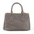 Grey Saffiano Leather Classic Handbag