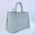 Light Blue Saffiano Leather Classic Medium Handbag