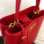 original nappa leather medium panier bag 1BA212 red