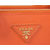 Orange Saffiano Leather Classic Handbag