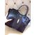 Calf hair leather handle bag