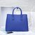 Blue saffiano leather double bag