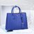 Blue saffiano leather double bag