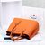 Orange saffiano leather double bag