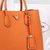 Orange saffiano leather double bag