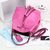 Fuchsia leather bucket bag