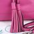 Fuchsia leather bucket bag