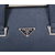 Dark blue saffiano leather briefcase