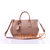 Saffiano Leather Metal Frame Closure Handle Bag