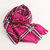 Cotton Fabric Fuschia Check Pattern Scarf