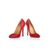 Red Patent Leather Rivets Pump