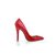 Red Patent Leather Rivets Pump