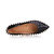 Black Pattern Leather Rivets Pointed Flat