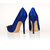 Blue satin Pump