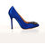 Blue satin Pump