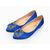 Blue satin shoes