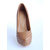 Coffee Woven Leather Platform Pump