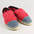 Red Canvas with Blue Canvas Head Casual Flat