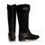 Black Suede & Quilting Black Leather Long Boot