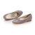 Grey Snake Skin Leather Flat