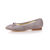 Grey Snake Skin Leather Flat