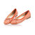 Orange Snake Skin Leather Flat