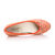 Orange Snake Skin Leather Flat