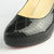 Black Patent Leather  Stitching Patterns  Platform Pump