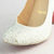 White Satin with Crystal Pump