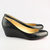 Black Lamb Leather Hidden Wedge Pump