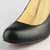 Black Lamb Leather Round-end Pump