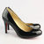 Black Patent Leather Round-end Pump