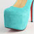 Green Suede Leather Hidden Platform Pump