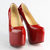 Red Patent Leather Platform Pump