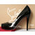 Black Patent Leather  Red Sole(Platform) Pump