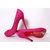 Pink Suede Leather Red Sole(Platform) Pump