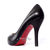 Black Lambskin Leather Seamless Hidden Platform Pump