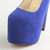 Blue Suede Leather Ultra High Hidden Platform Pump