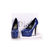 Quilting Blue Leather Platform Pump