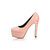 Quilting Pink Leather Platform Pump