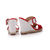 Red & White Patent Leather Wedge Pump Slipper