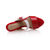 Red & White Patent Leather Wedge Pump Slipper